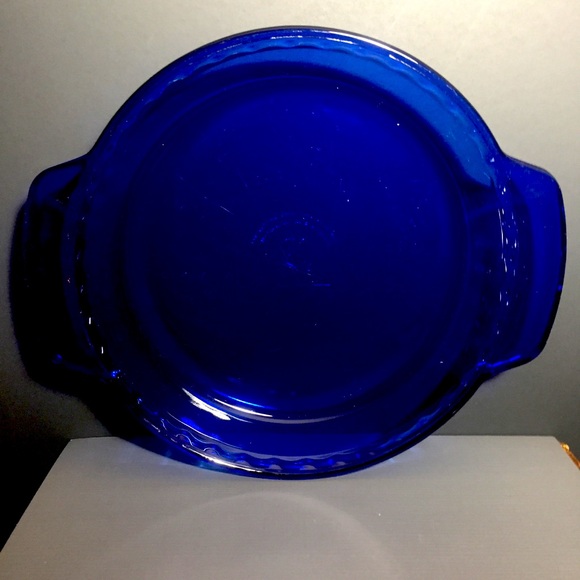Anchor Hocking cobalt blue 1 quart 9 inch pie quiche plate bakeware dish - Picture 2 of 10